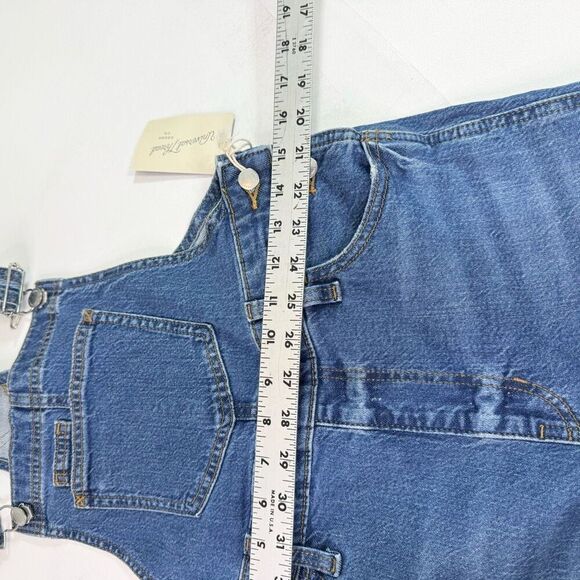Universal Thread Overalls Jeans Womens 2 Bibs New Medium Wash Straight - Picture 5 of 9